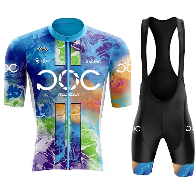 Men's Cycling Set Road Bicycle Breathable Cycling Suit Bib Shorts Cycling Set Summer Cycling Team Training Suit
