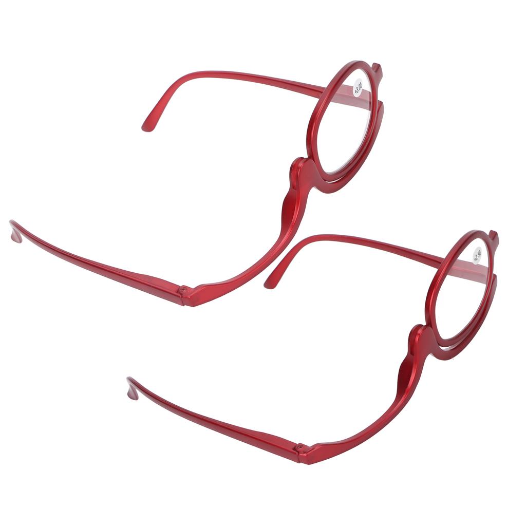 Увеличительные очки для макияжа, вращающиеся модные очки для макияжа глаз с одной линзой для женщин, красные