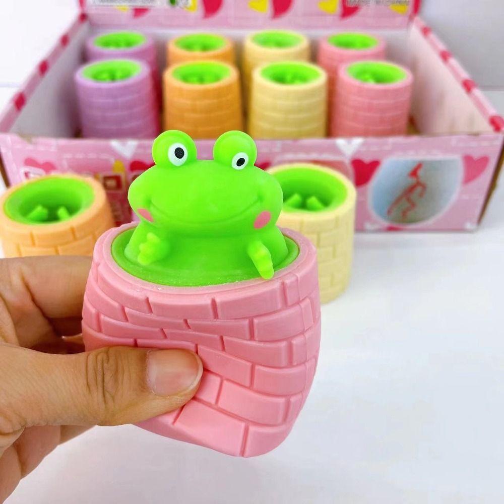 Сырная Мышь Pop Up Сжимаемые Игрушки Забавная Морковка Кролик Прятки Fidget Игрушки Лягушка Случайный Цвет Обманная Кукла для Детей Подарок для Детей