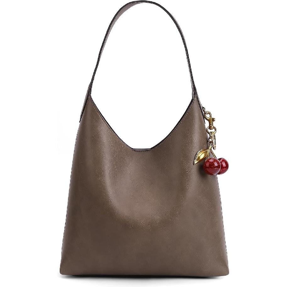 Hobo Bags Vegan Leather Shoulder Bag Tote for Women Medium Slouchy Designer Handbags Purses Fall Fashion