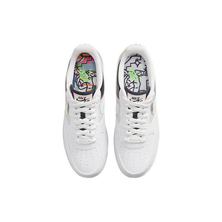 Nike Air Force 1 Low 07 LV8 Pop Art - Белые мужские кроссовки Black Photon Racer-Pink DV1229-111