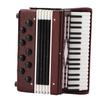 6CM Miniature Wooden Red Accordion Model Instrumental Model with Delicate Box Musical Gift