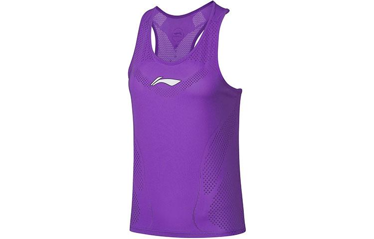 Li Ning Коллекция для бега Женский топ-майка для бега Фиолетовый AAYR350-2