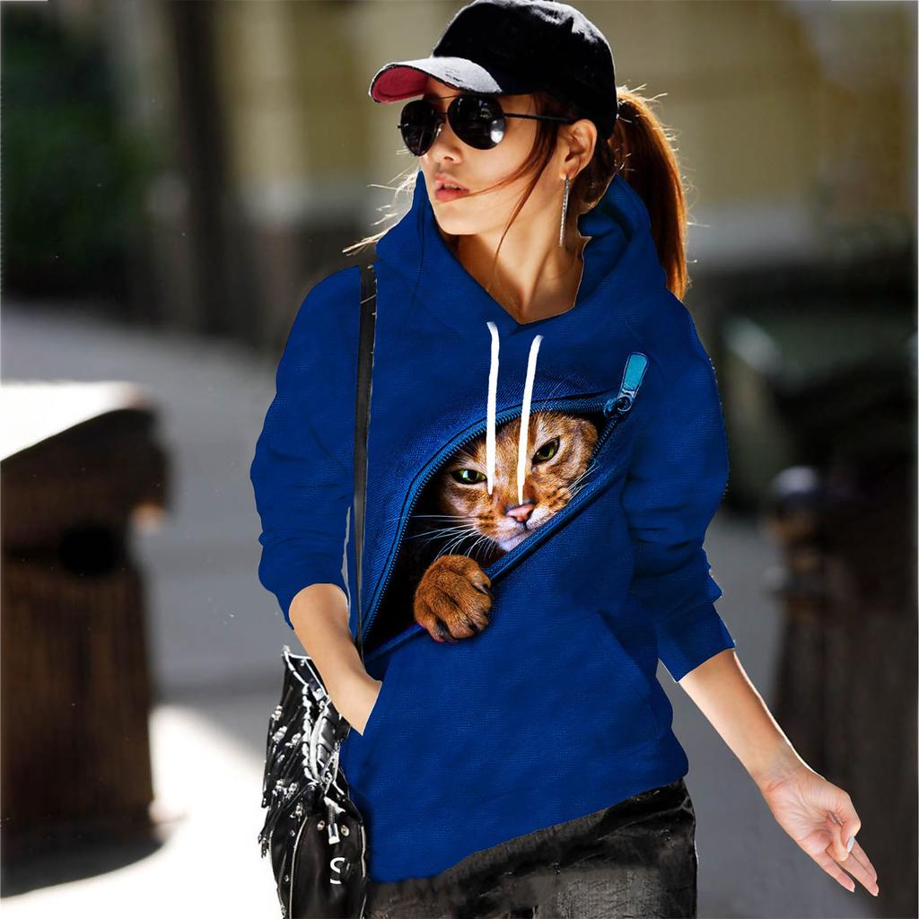 Осень Новые животные Кошка 3D Принт Толстовки Мужчины Женщины Мода Повседневные Толстовки Большие Толстовки Пуловеры Спортивные Костюмы Одежда
