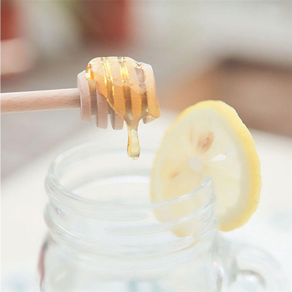 1/3pcs Home Gadgets Long Handle Safe Stirring Mixing Stick Wooden Dipper Honey Spoon