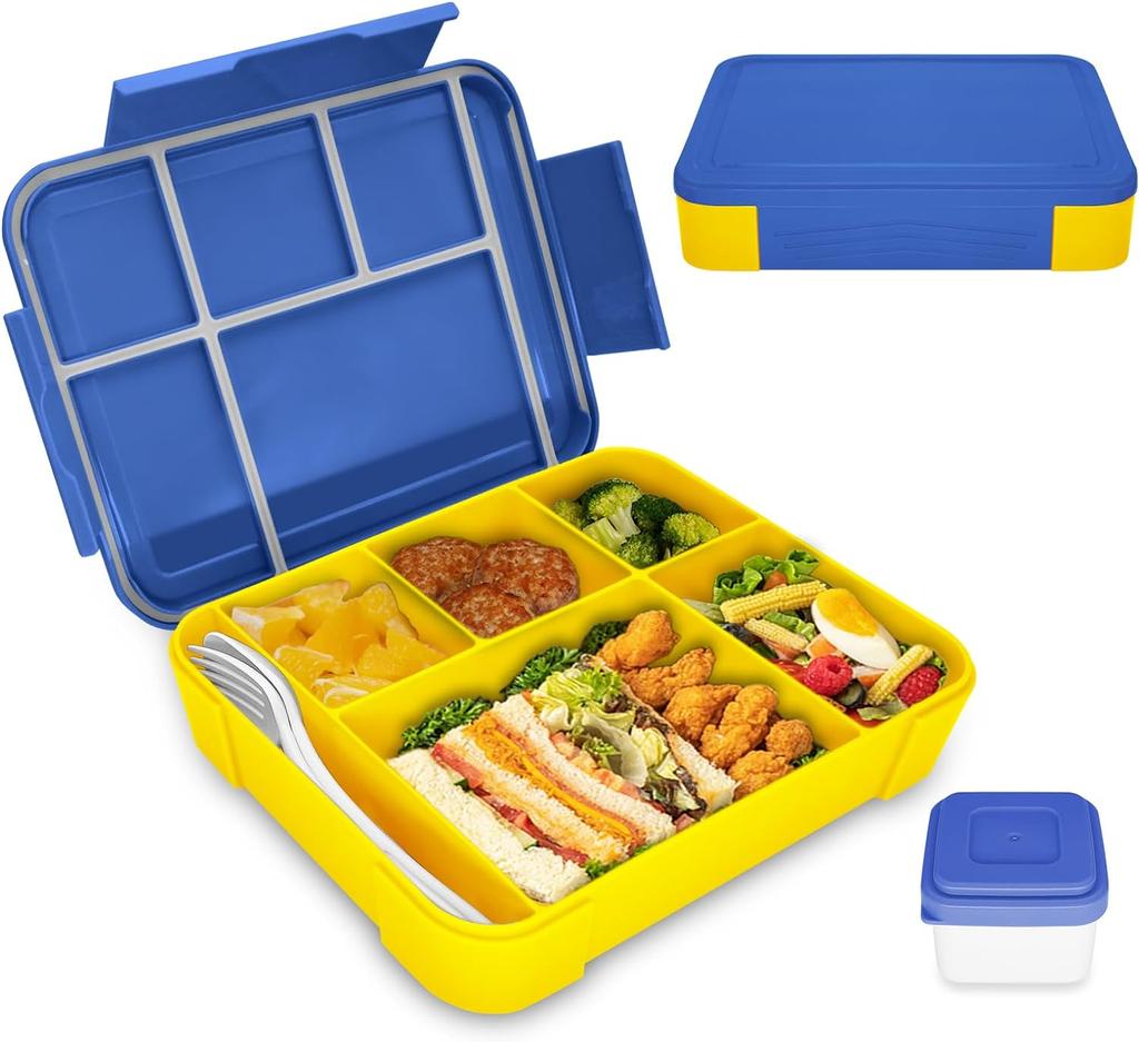 Ланч-бокс для школьников с 6 отделениями 1330 мл Bento Box Контейнеры для обеда для взрослых Ланч-бокс для школьников для для взрослых Школьники Малыш