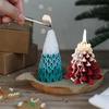 3D Рождественский декор Свеча Силиконовая форма для DIY Рождественская елка Ароматерапия Смола Гипсовая форма Ручная работа Изготовление шоколадного торта