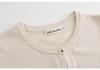 Plus Size Women's Bear Embroidery Knit Cardigan - Autumn/Winter 2026 Round Neck Thick Sweater Coat (220 Jin)