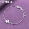 CHSHINE Браслет-цепочка из стерлингового серебра 925 пробы для женщин, для свадьбы, вечеринки, модные шармы, ювелирные изделия