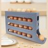 Слайд-органайзер Автоматический ролик для яиц Большая емкость для холодильника Ящик для хранения яиц Диспенсер для яиц