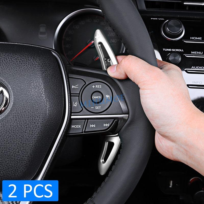 Для 2018+ Toyota Camry Corolla Avalon алюминиевый руль с подрулевыми переключателями, накладки для переключения передач