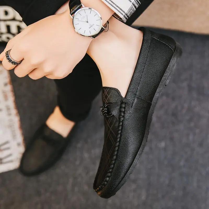 Men's Leather Shoes Comfortable Soft Moccasin Slip-on Male Casual Shoe Retro Size 45 Designer Shipping Free Footwear Offer Pu