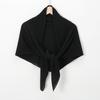 New Hot-selling Chiffon Crumpled Square Scarf, Solid Color Fashionable Pleated Shawl Bag Head Multi-purpose Yarn Scarf