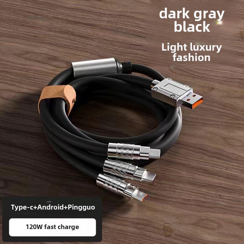 Кабель для сверхбыстрой зарядки - 120 Вт цинковый сплав 1-к-3 кабель для передачи данных для мобильных телефонов