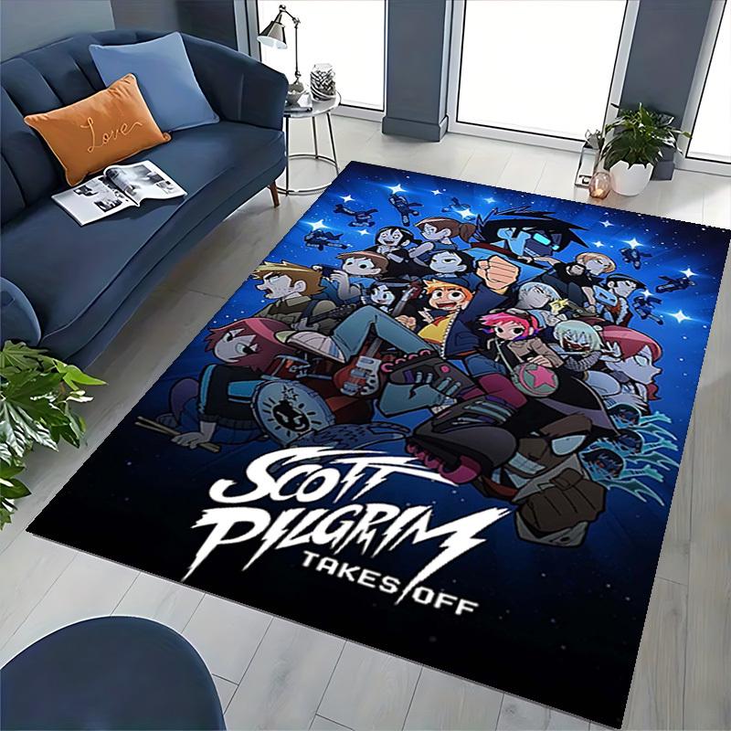 1pc Scott Pilgrim Anime Cartoon Design Office Chair Mat Non-Slip Carpet for Home Decor, Living Room, Bedroom, Game Room - Perfect Gift Idea.Y065