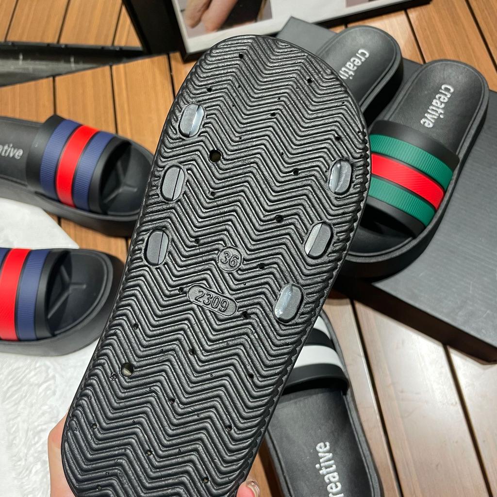 Slippers for Women's Household Summer Thick-soled One-word Cool Slippers Bathroom Non-slip Bath Slippers Couple Beach Shoes Outer Wear