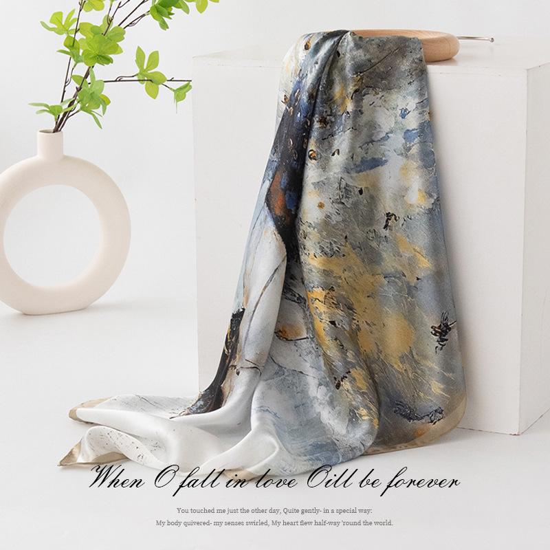 Mother's Day Silk Scarf Gift Set: 100% Mulberry Silk Square Shawl