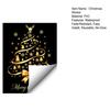 Removable PVC Window Stickers Gold Ribbon Christmas Tree Static Cling, Glass Sticker with Bow, Reindeer Xmas Elk Starlight Decals Antler & Star