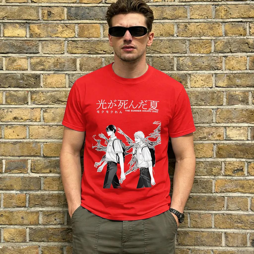 Unisex The Summer Hikaru Died T Shirts 100 Cotton Tops Humor Short Sleeve Round Neck Tee Shirt Gift Idea TShirts