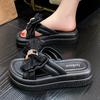 Versatile Cool Slippers for Women In Summer with Thick Soles and Bow Ties