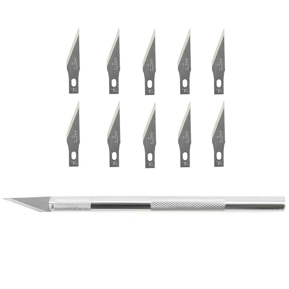 Non-Slip Metal 6 Blades Wood Carving Tools Fruit Food Craft Sculpture Engraving Utility Knife For Sta