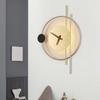 Скандинавские креативные настенные часы для гостиной, спальни, фоновая настенная лампа, декоративные настенные часы, домашнее искусство, светодиодное освещение