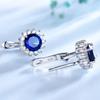 Gica Gema Ювелирные изделия из стерлингового серебра 925 пробы с синим цветком, великолепные новые поступления, серьги-гвоздики для женщин, изысканные ювелирные изделия высокого качества, подарок на День святого Валентина