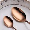 Набор столовых приборов из нержавеющей стали с зеркальной полировкой, покрытый розовым золотом, медный набор столового серебра, набор столовых приборов цвета розового золота