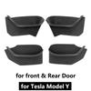 For Tesla Model Y 2023 Accessories Door Storage Organizer Box Soft TPE Modfied Door Side Inserts Case Bin Protector Flocking