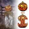 Vintage Pumpkin Head Lantern Yard Light Glowing Open Mouth Design Halloween Decor Scary Haunted House Outdoor Lighting Essential