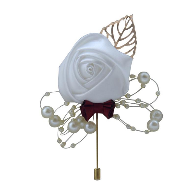 Bust Brooch Suit Collar Flower Wedding Groom And Bride Brooches Accessories Rose Collars Flower Simulation Conference