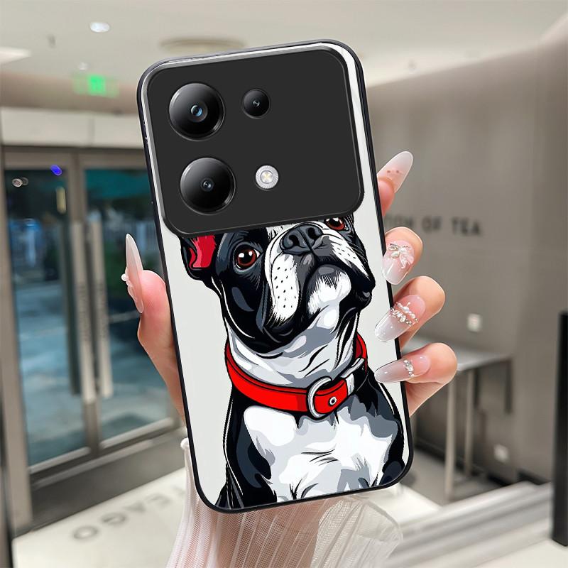 Красивый Цветок Милые Кошки Чехол Для Xiaomi Poco M6 Pro 4G / Poco M7 Pro 5G Закаленное Стекло Чехол Для Телефона Защитная Крышка Жесткий Корпус