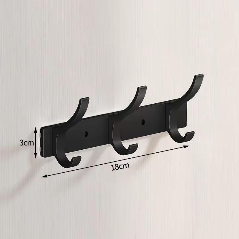 Black Robe Hooks Towel Hanger Nail Wall Rack Hooks Coat Clothes Holder for Bathroom Kitchen Accessories