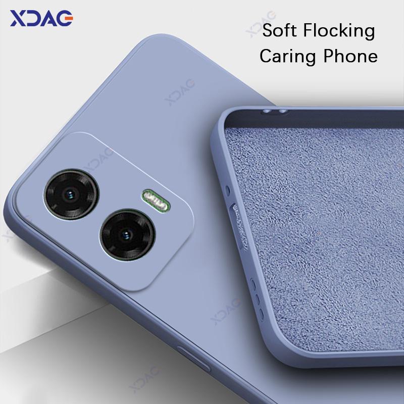 Чехол для мобильного телефона Motorola Moto G35 MotoG35 5G 6,72" Global 360 Soft Luxury Square Liquid Silicone Back Cover Armor