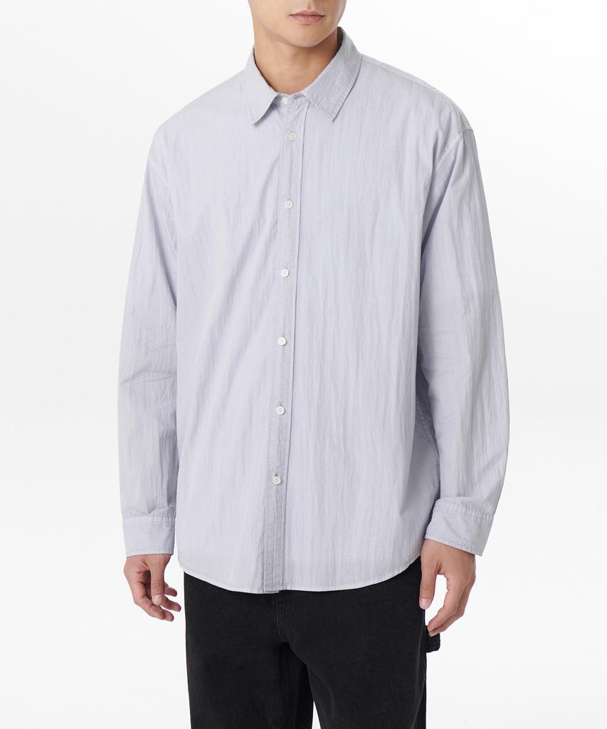 MUSINSA STANDARD Relaxed Pigment Shirt [Purple Grey]