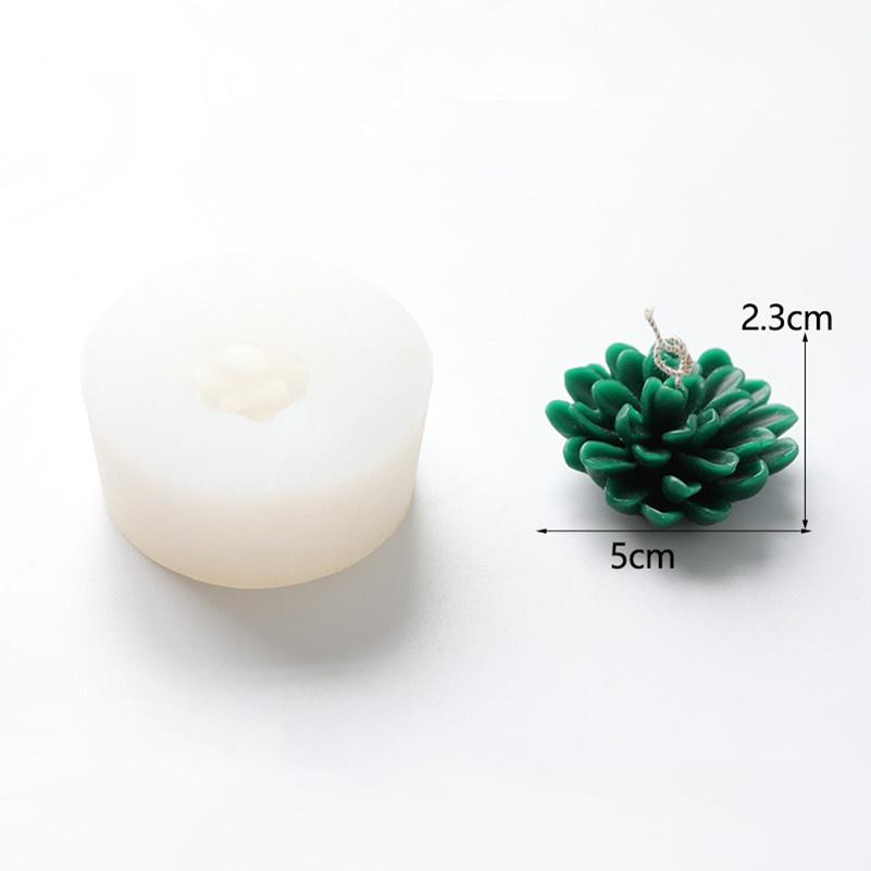 3D Форма для свечи в виде суккулентов, Силиконовая форма для кактуса, Форма для подсвечника, Силиконовая форма для гипса, Форма для свечи
