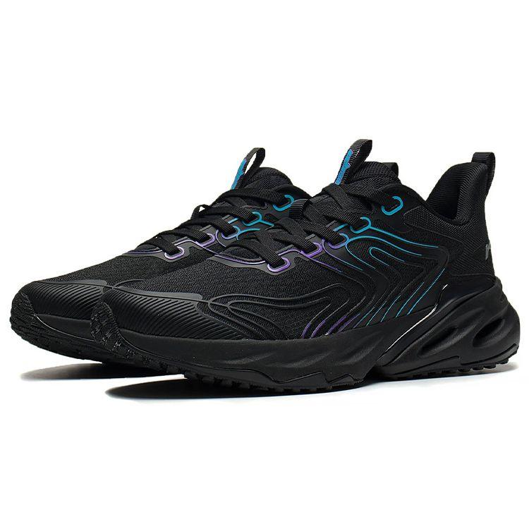 Li Ning Eazgo удобные амортизирующие низкие кроссовки мужские кроссовки черные ARES023-2