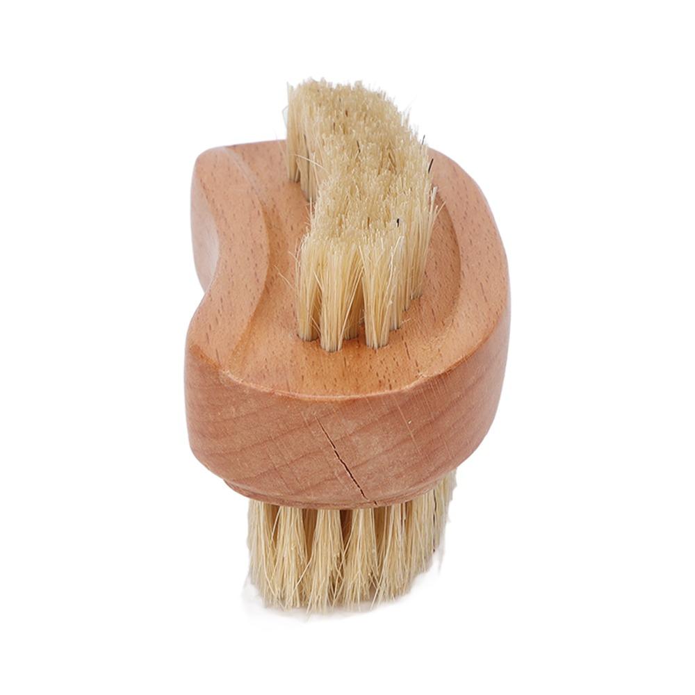 Dual-Sided Wide & Narrow Bristle Cuticle Cleaning Brush Daily Hand And Foot Nail Care