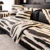 American Style Sofa Cushions Corner Non-slip Sofa Backrest Armrest Towel Seat Cover Zebra Stripes Decor Recliner Cushion Mat