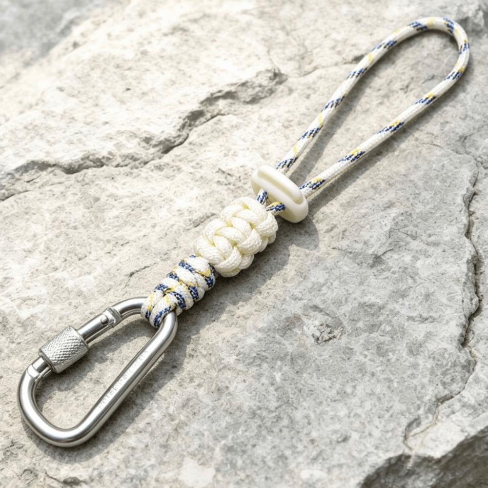 Braided Rope Water Bottle Lanyard Zinc Zinc Alloy Carabiner Hook Essential Key Chain Lanyard Mountaineering