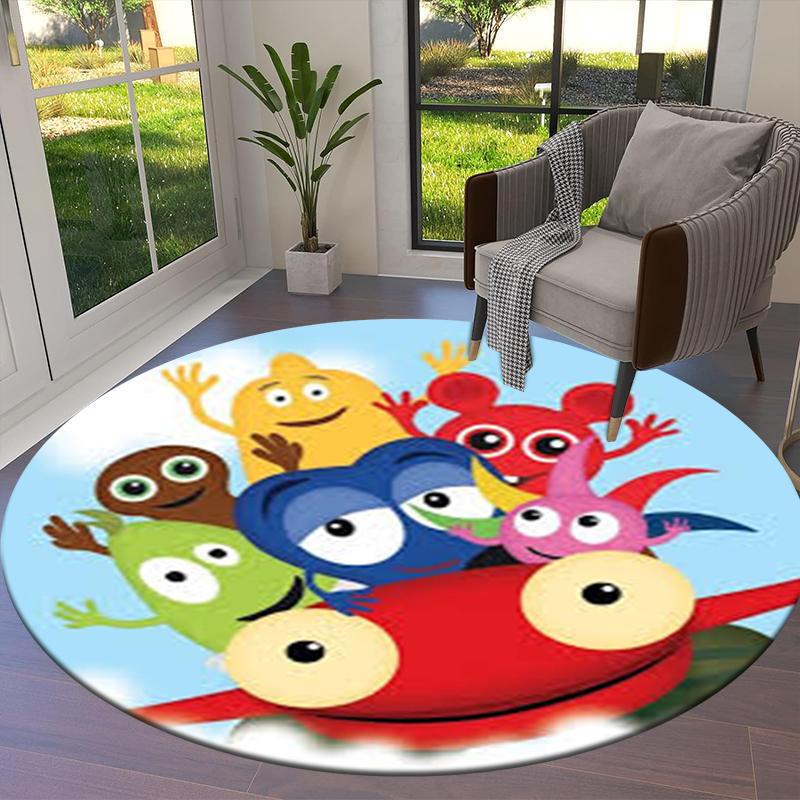 Babblarna Round Area Rug,Carpet Rug for Living Room Bedroom Sofa Playroom Decor,Non-slip Floor Mat50