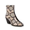 Fashion Brand Women Snake Print Winter Boots Women Ankle Boots Platform Pointed Toe Western Cowboy Boots Female Thick Heel Shoes Botas