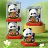 3-дюймовый панда на солнечной батарее, украшение для автомобиля, подарок на удачу, автоматическое качание рукой, подарок на открытие бизнеса, солнечная панда, счастливый талисман