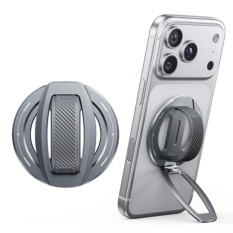 For Magsafe Magnetic Phone Ring Holder For iPhone 12 13 14 15 16 17 18 Series Aluminum Alloy Foldable Silicone Finger Kickstand