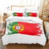 3D Print Portugal Flag Bedding Set Boys Girls Twin Queen King Size Duvet Cover Pillowcase Bed Boys Adult Home Textileextile