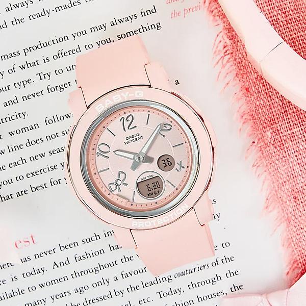 Casio Women's Baby-G BGA-290RA-4AJF [BABY-G Ribbon Design] Round Watch Resin Digital Analog