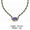 Colorful Colorful Zincon Braided Rope Necklaces Jewelry Gift Gemstone Cord Necklace  Women