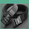 Fashionable Buckle Alloy Men Nylon Woven Waist Belt For Daily And Outdoor Use