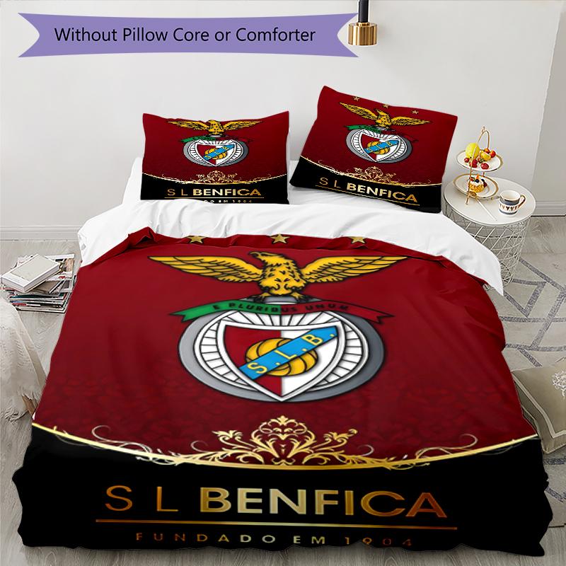 3pcs Football Team (18) Design Cover Set - HD Printed Bedding with 1 Cover and 2 Pillowcases - Perfect for Home and Dorm Decor