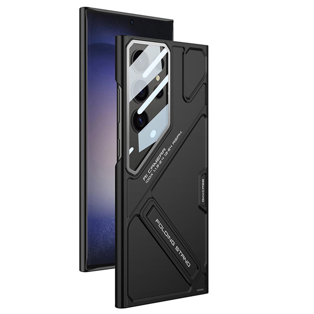 For Samsung Galaxy S25 Ultra Case Mecha Style Shockproof Hard PC Phone Cover with Kickstand